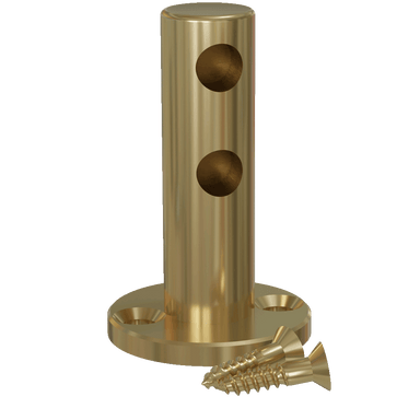 Polished Brass Double Contemporary Gallery Rail End Post