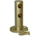 Satin Brass Double Contemporary Gallery Rail End Post