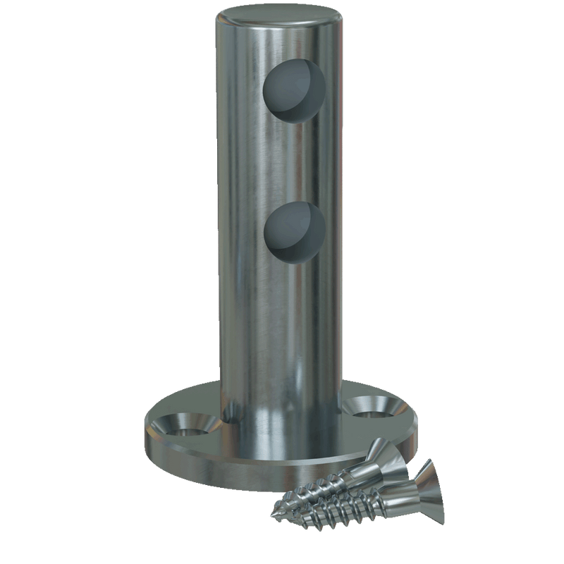 Stainless Steel Double Contemporary Gallery Rail End Post