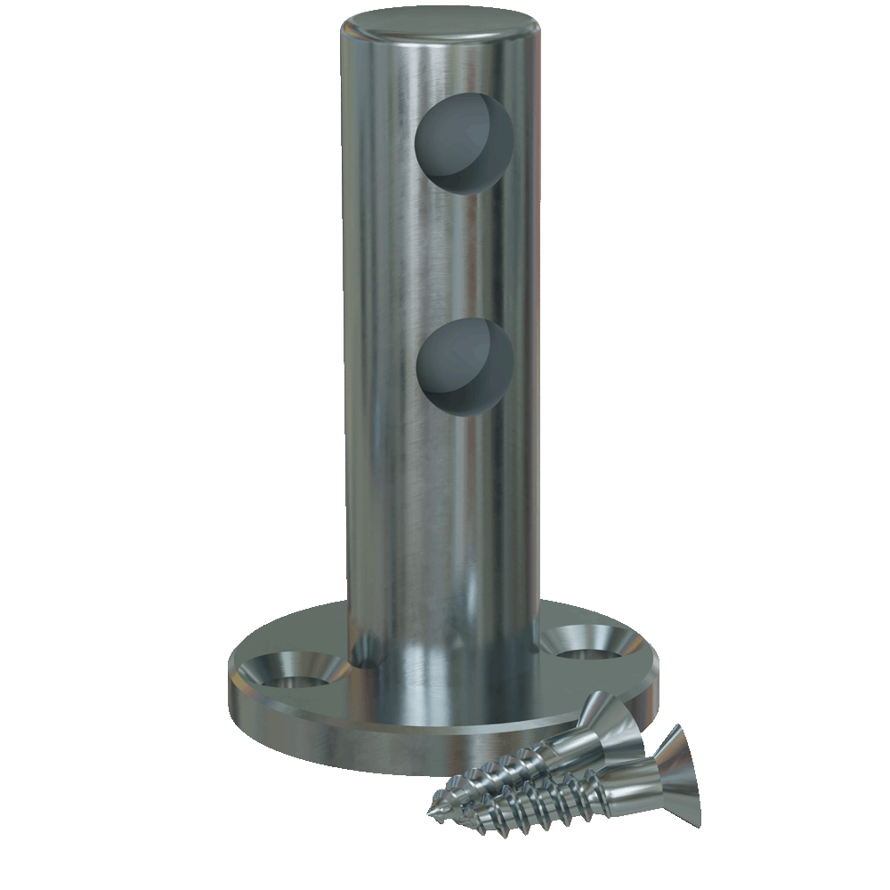 Stainless Steel Double Contemporary Gallery Rail Posts | DirectSinks