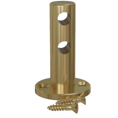 Polished Brass Double Contemporary Gallery Rail Center Post