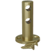Satin Brass Double Contemporary Gallery Rail Center Post