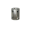Chrome Double Contemporary Gallery Rail Corner Adapter