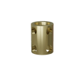 Satin Brass Double Contemporary Gallery Rail Corner Adapter