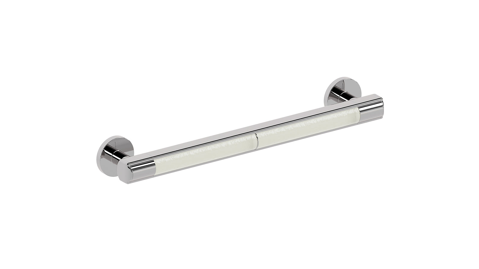 16" Polished Chrome Grab Bar with Glass