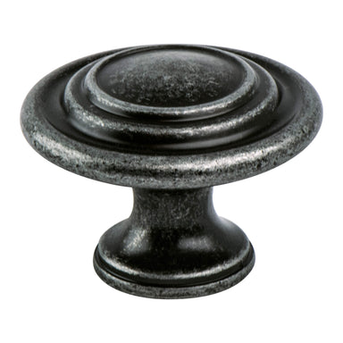 Berenson Advantage Two Knob in Antique Pewter