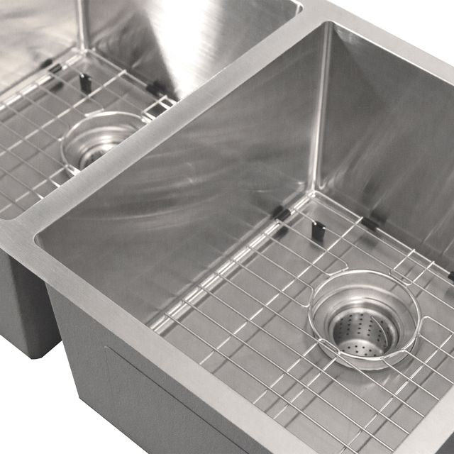 Nantucket Sinks Small Radius Undermount Double Bowl Stainless Sink