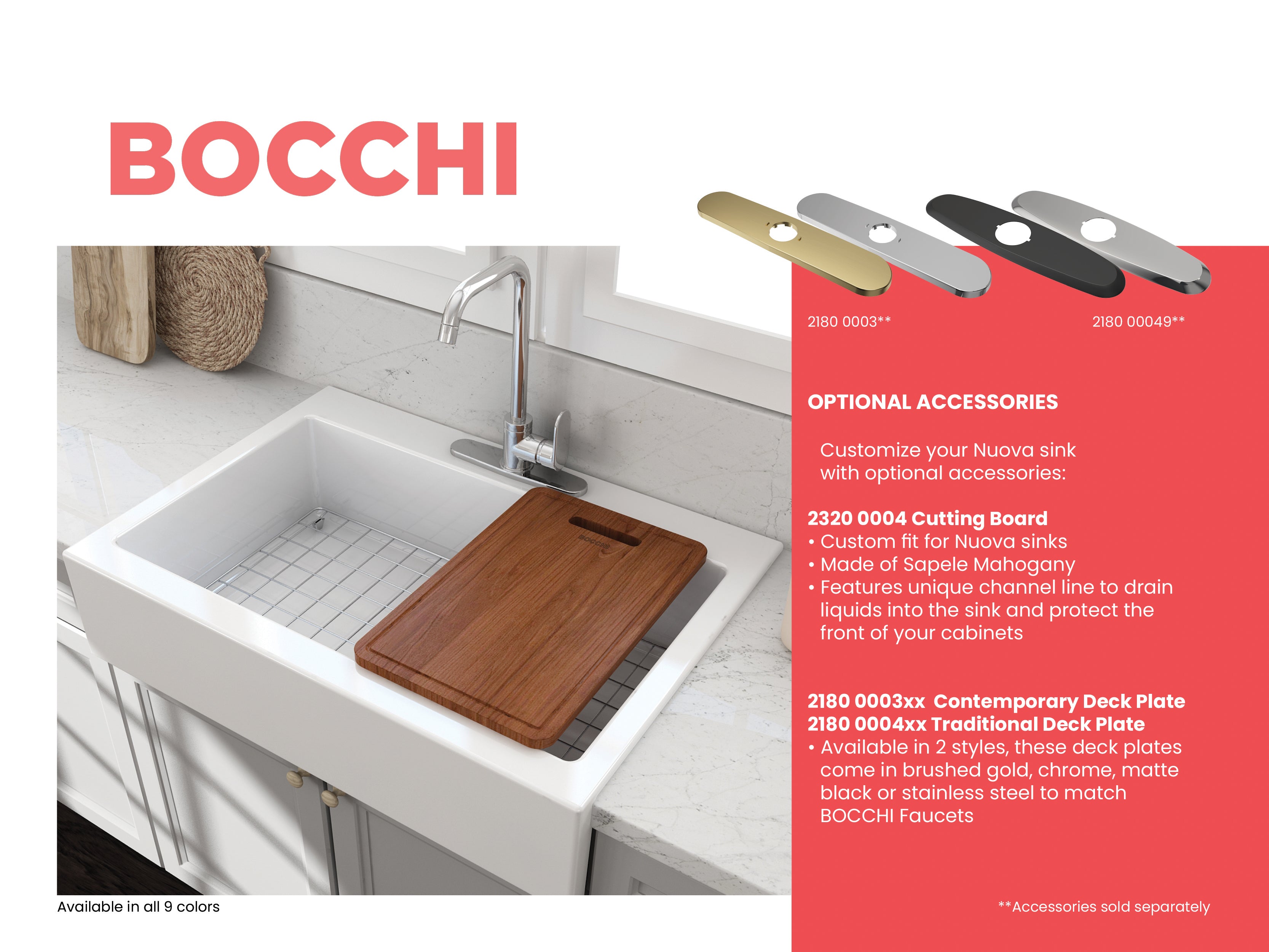 Bocchi Nuova 34" Top Mount Retrofit Farmhouse Sink - Gloss White