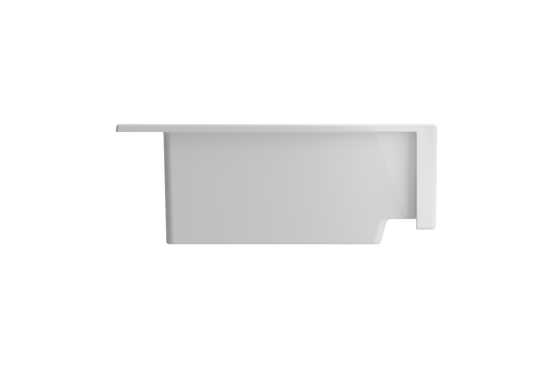 Bocchi Nuova 34" Top Mount Retrofit Farmhouse Sink - Gloss White