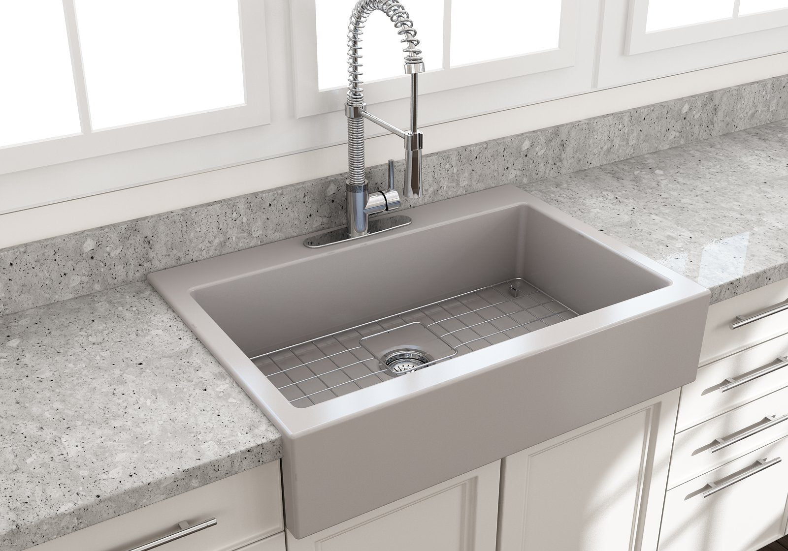 Bocchi Nuova 34" Top Mount Retrofit Farmhouse Sink