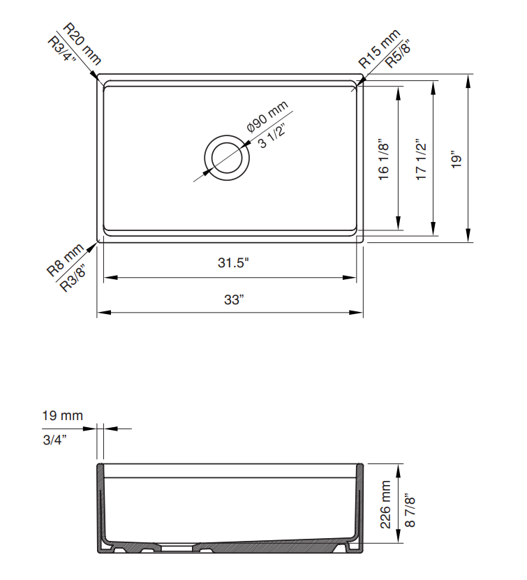 33" Fireclay Bocchi Contempo Apron Farmhouse Workstation Single Bowl Sink with Accessories-DirectSinks