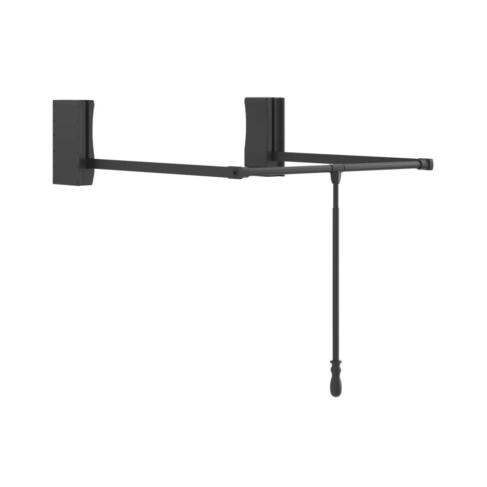 Hardware Resources Black Powder Coat Soft-close Expanding Wardrobe Lift