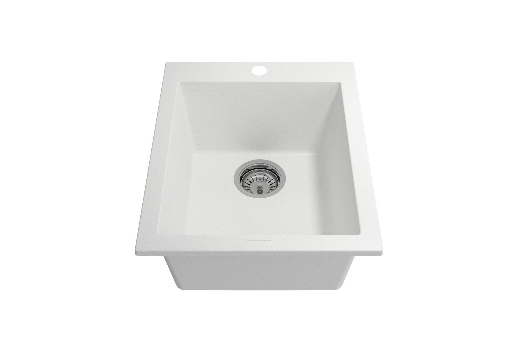 Bocchi 16" Dual Mount Granite Single Bowl Bar Sink with Strainer
