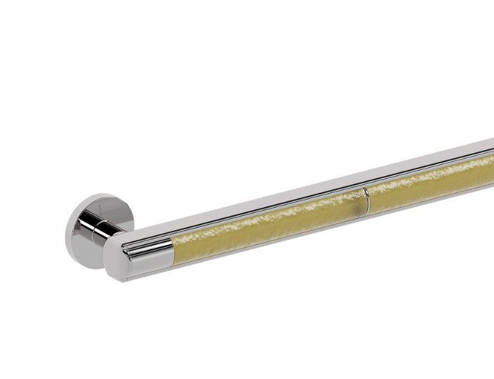 16" Polished Chrome Grab Bar with Glass