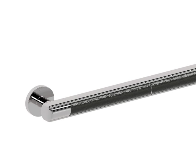 16" Polished Chrome Grab Bar with Glass