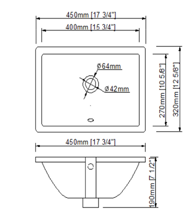 DirectSinks 17 3/4" x 12 5/8" Undermount Bathroom Sink-DirectSinks