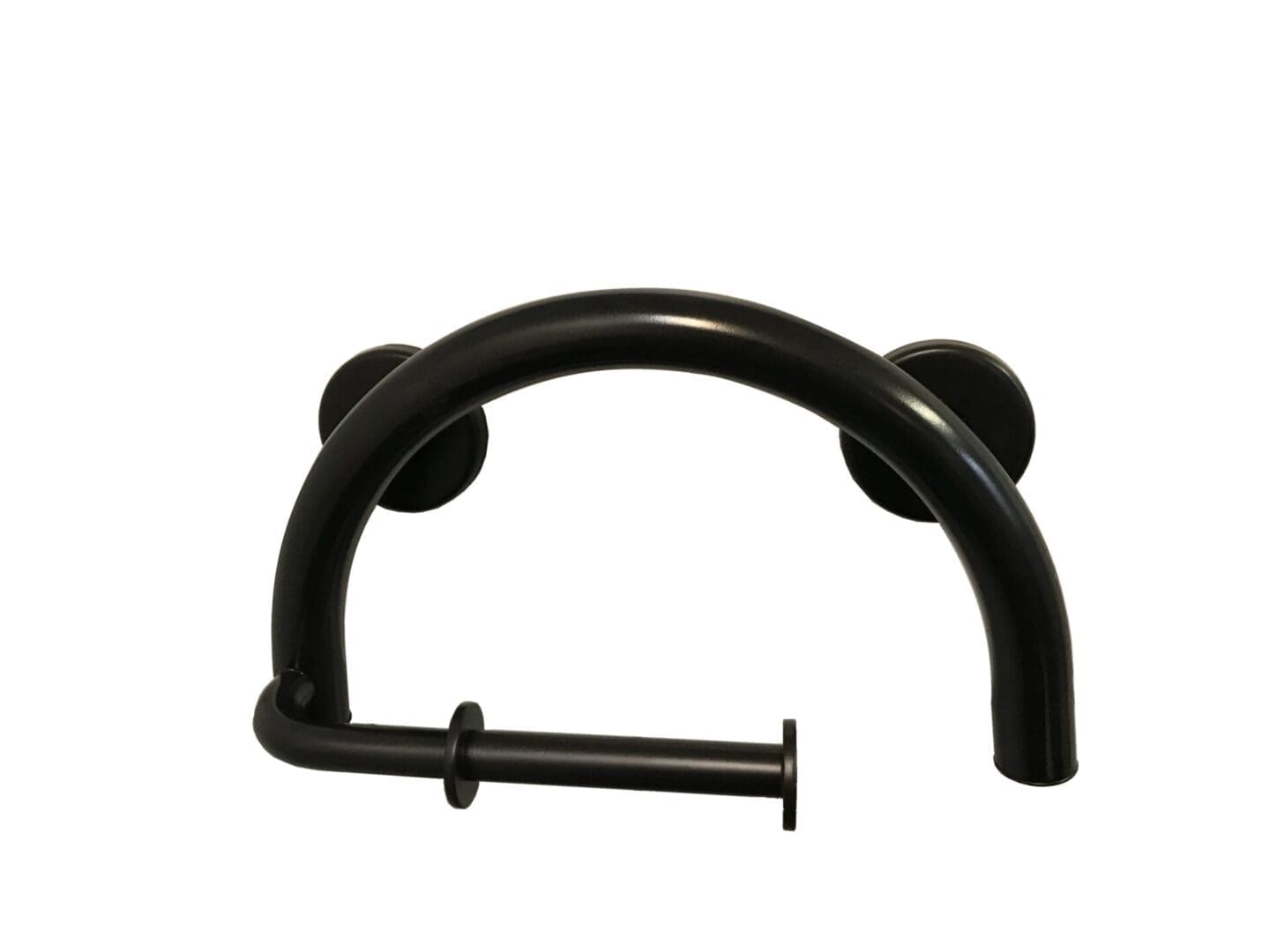 Half Moon Grab Bar with Toilet Paper Holder