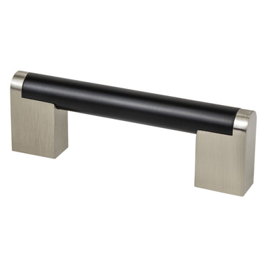 Berenson Studio Remix Pull in Matte Black and Brushed Nickel