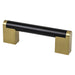 Berenson Studio Remix Pull in Matte Black and Modern Brushed Gold