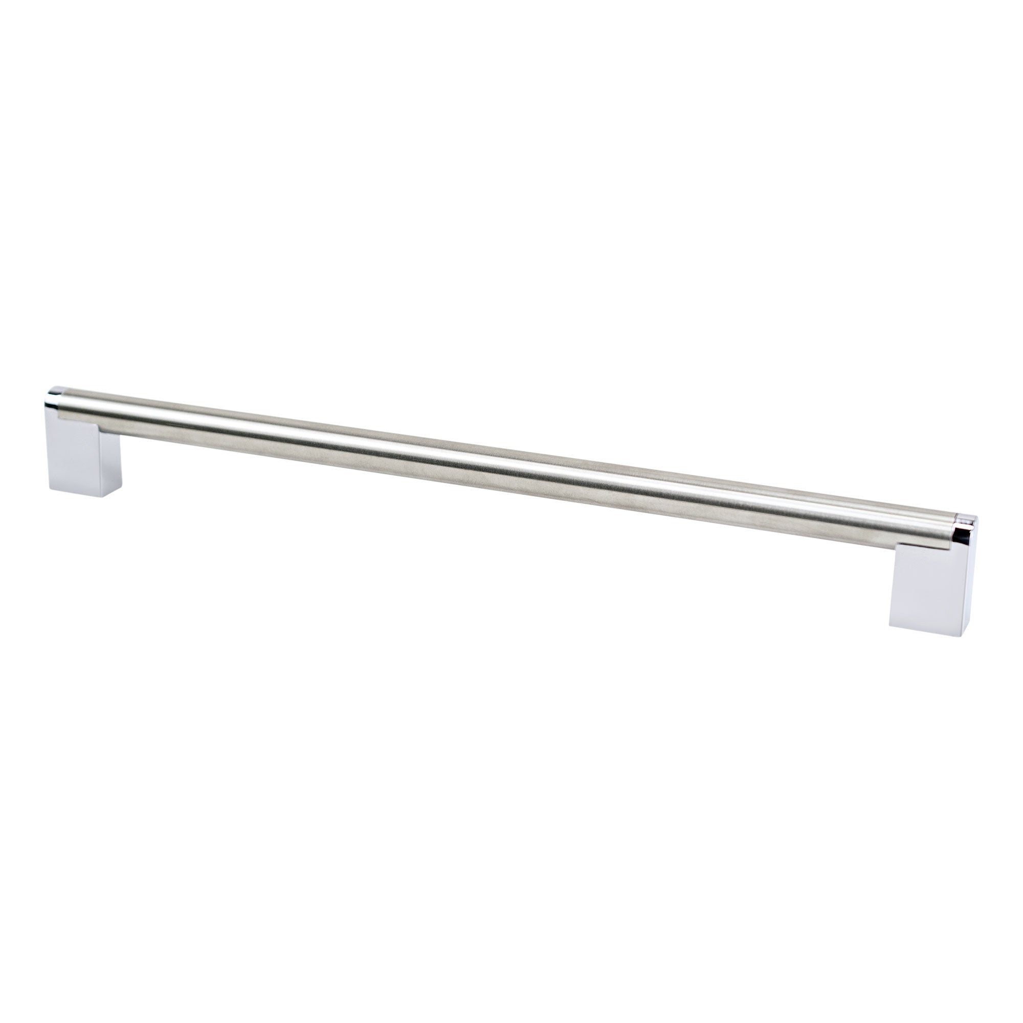Berenson Studio Remix Appliance Pull in Brushed Nickel and Polished Chrome