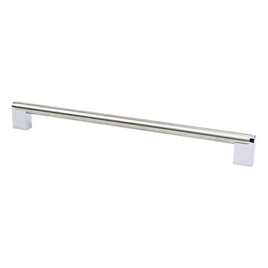Berenson Studio Remix Appliance Pull in Brushed Nickel and Polished Chrome