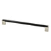 Berenson Studio Remix Appliance Pull in Matte Black and Brushed Nickel