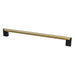 Berenson Studio Remix Appliance Pull in Modern Brushed Gold and Matte Black
