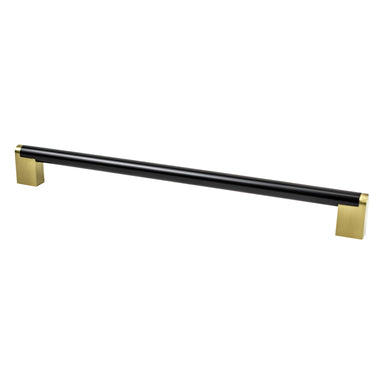 Berenson Studio Remix Appliance Pull in Matte Black and Modern Brushed Gold