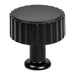 Berenson Cannelee Knob in Matte Black