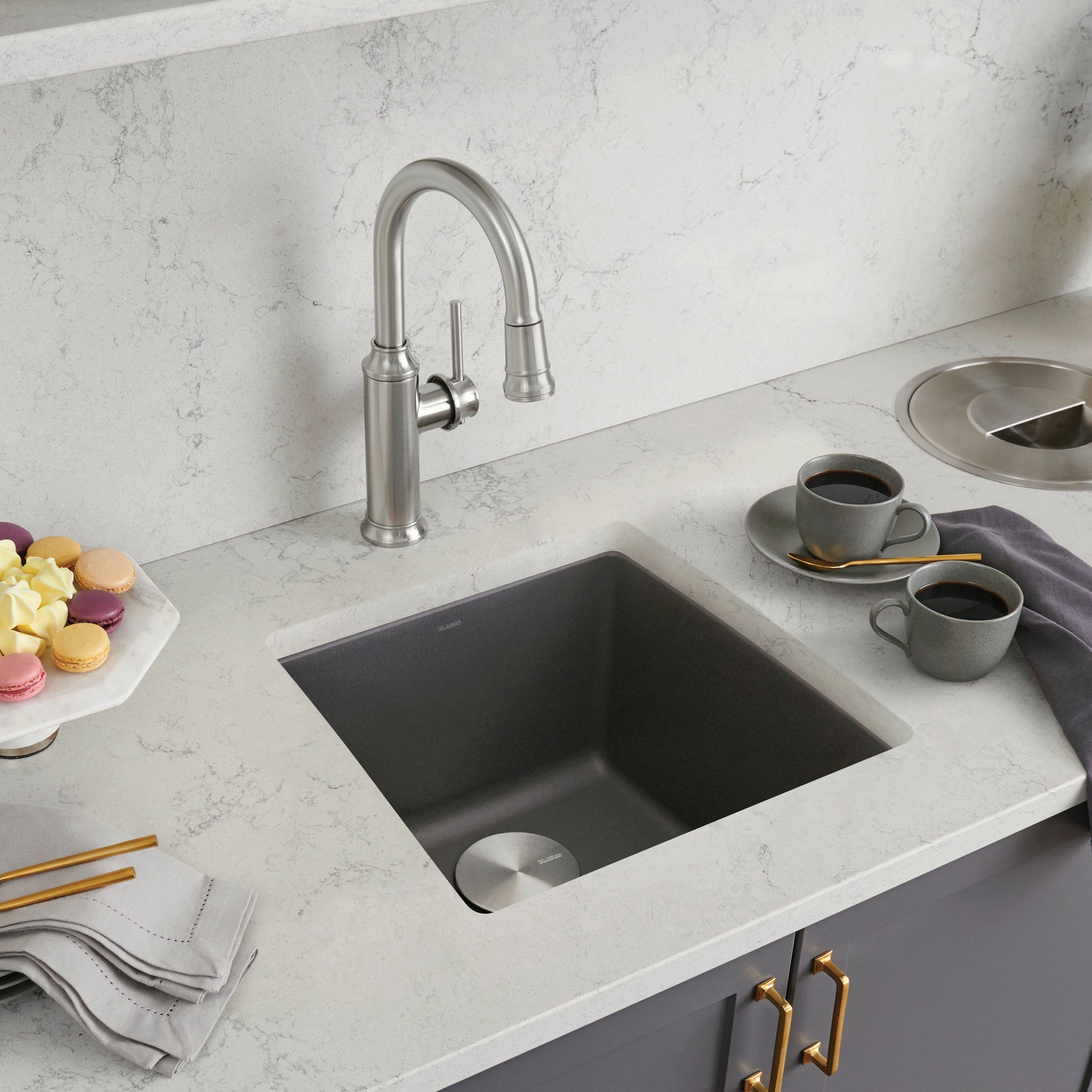 BLANCO 17 1/2" Undermount Performa SILGRANIT Bar and Prep Sink