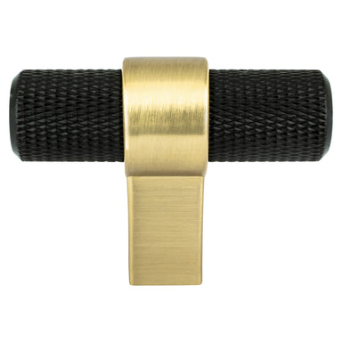 Berenson Radial Reign Knob in Matte Black and Modern Brushed Gold