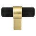 Berenson Radial Reign Knob in Matte Black and Modern Brushed Gold