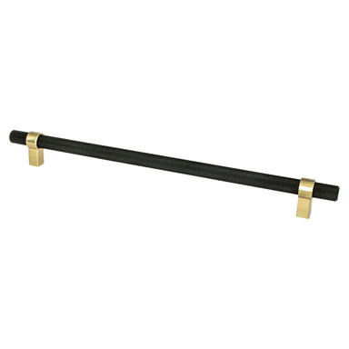 Berenson Radial Reign Appliance Pull in Matte Black and Modern Brushed Gold