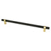 Berenson Radial Reign Appliance Pull in Matte Black and Modern Brushed Gold