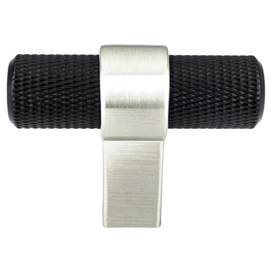 Berenson Radial Reign Knob in Matte Black and Brushed Nickel