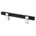 Berenson Radial Reign Pull in Matte Black and Brushed Nickel