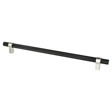 Berenson Radial Reign Appliance Pull in Matte Black and Brushed Nickel