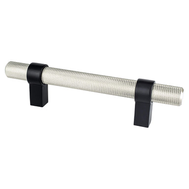 Berenson Radial Reign Pull in Brushed Nickel and Matte Black