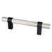 Berenson Radial Reign Pull in Brushed Nickel and Matte Black