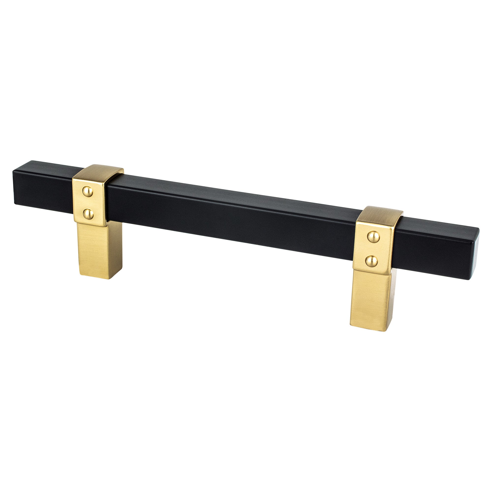 Berenson Rivet Rebel Pull in Matte Black and Modern Brushed Gold