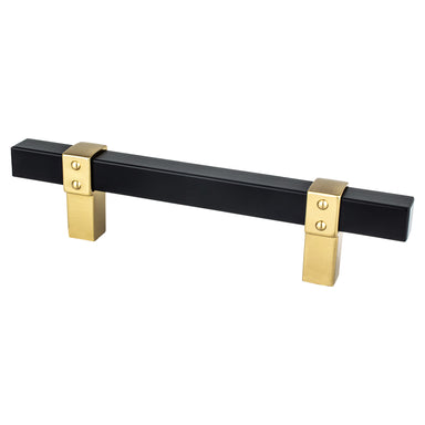 Berenson Rivet Rebel Pull in Matte Black and Modern Brushed Gold