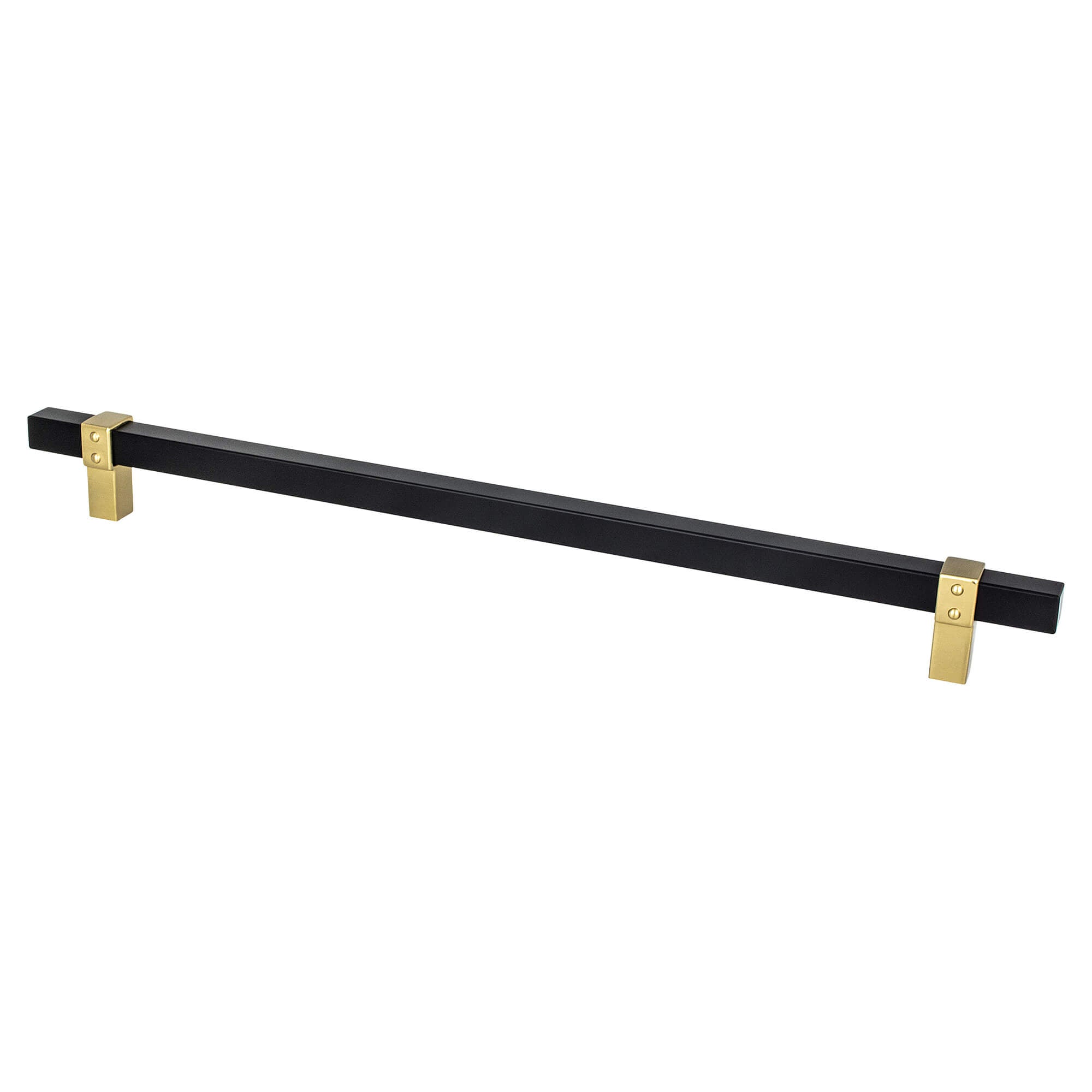Berenson Rivet Rebel Appliance Pull in Matte Black and Modern Brushed Gold