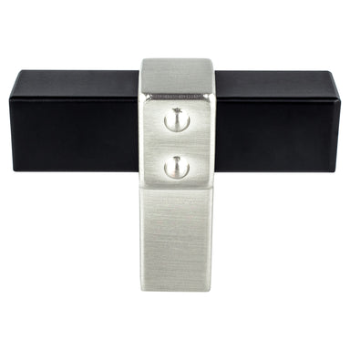 Berenson Rivet Rebel Knob in Matte Black and Brushed Nickel