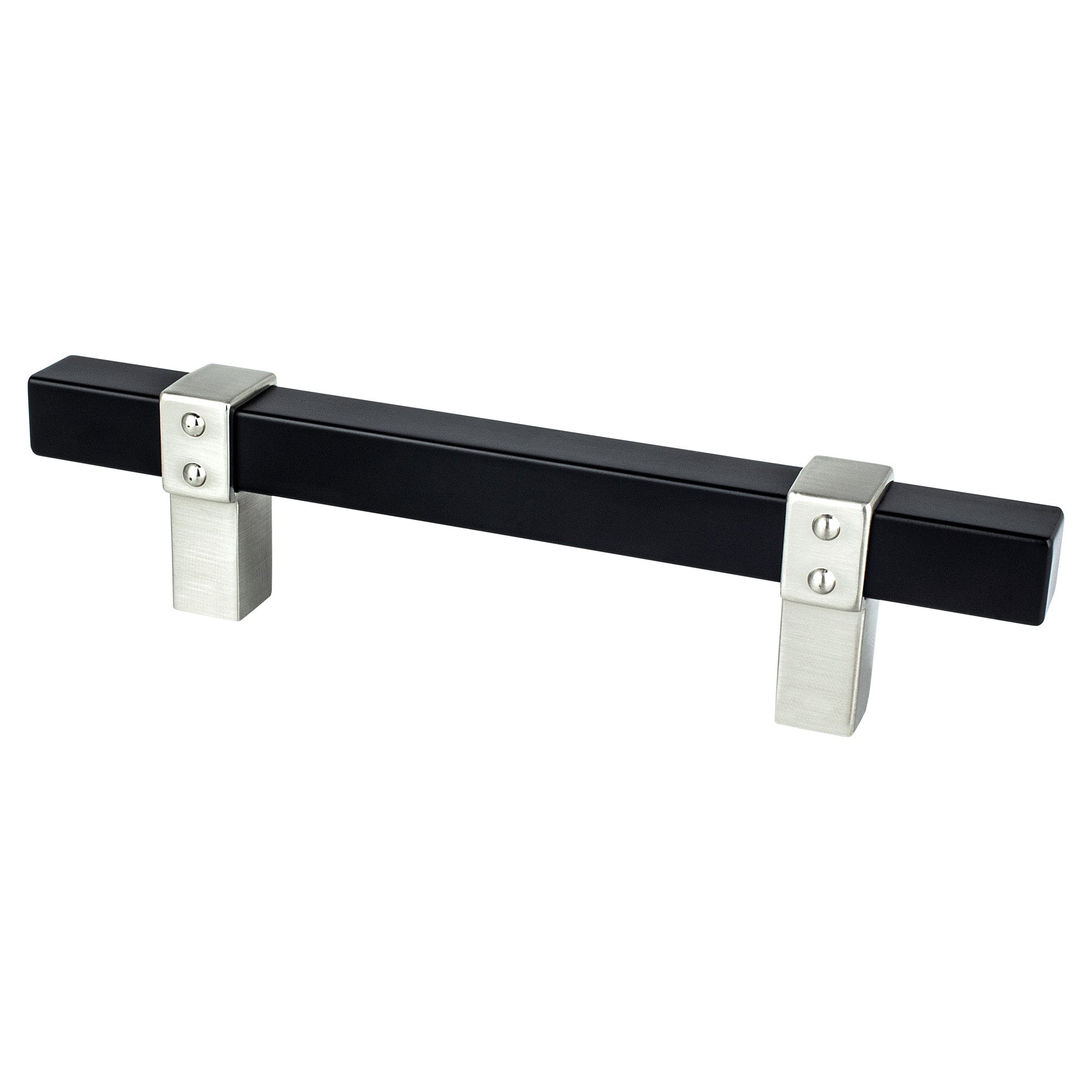 Berenson Rivet Rebel Pull in Matte Black and Brushed Nickel