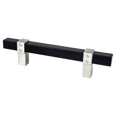 Berenson Rivet Rebel Pull in Matte Black and Brushed Nickel