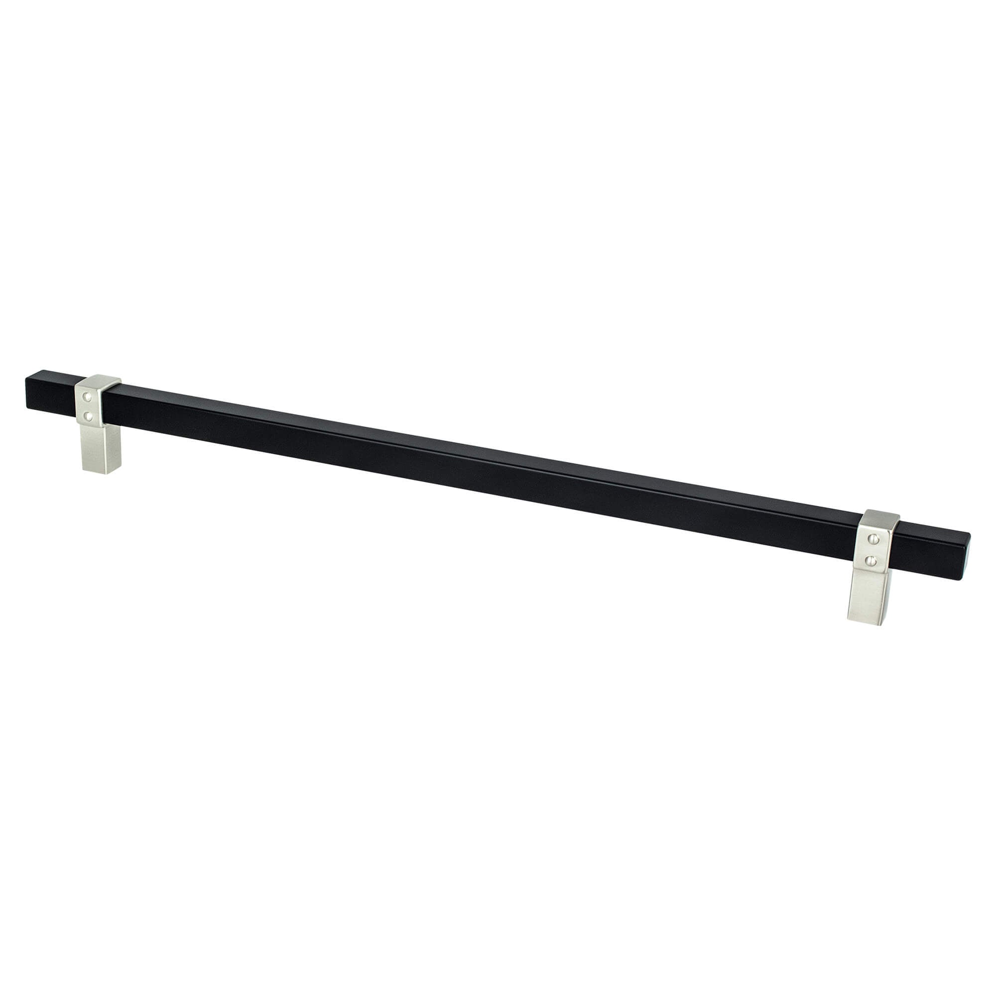 Berenson Rivet Rebel Appliance Pull in Matte Black and Brushed Nickel