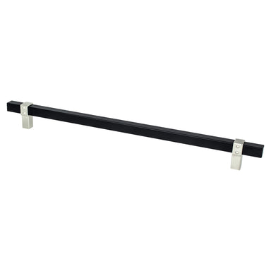 Berenson Rivet Rebel Appliance Pull in Matte Black and Brushed Nickel