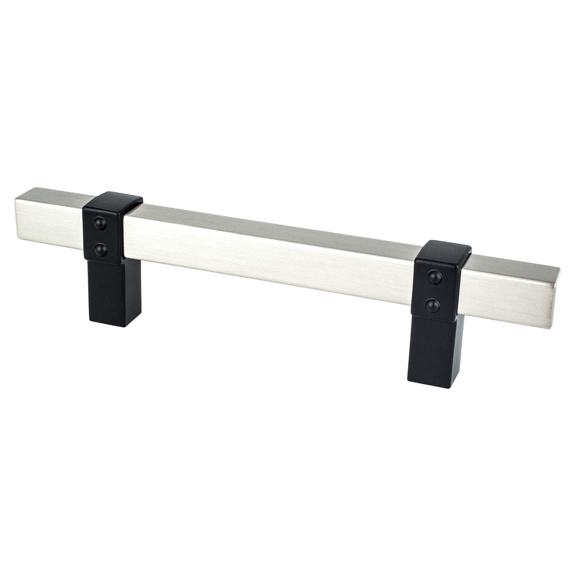 Berenson Rivet Rebel Pull in Brushed Nickel and Matte Black