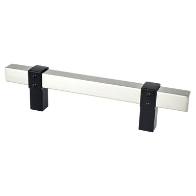 Berenson Rivet Rebel Pull in Brushed Nickel and Matte Black