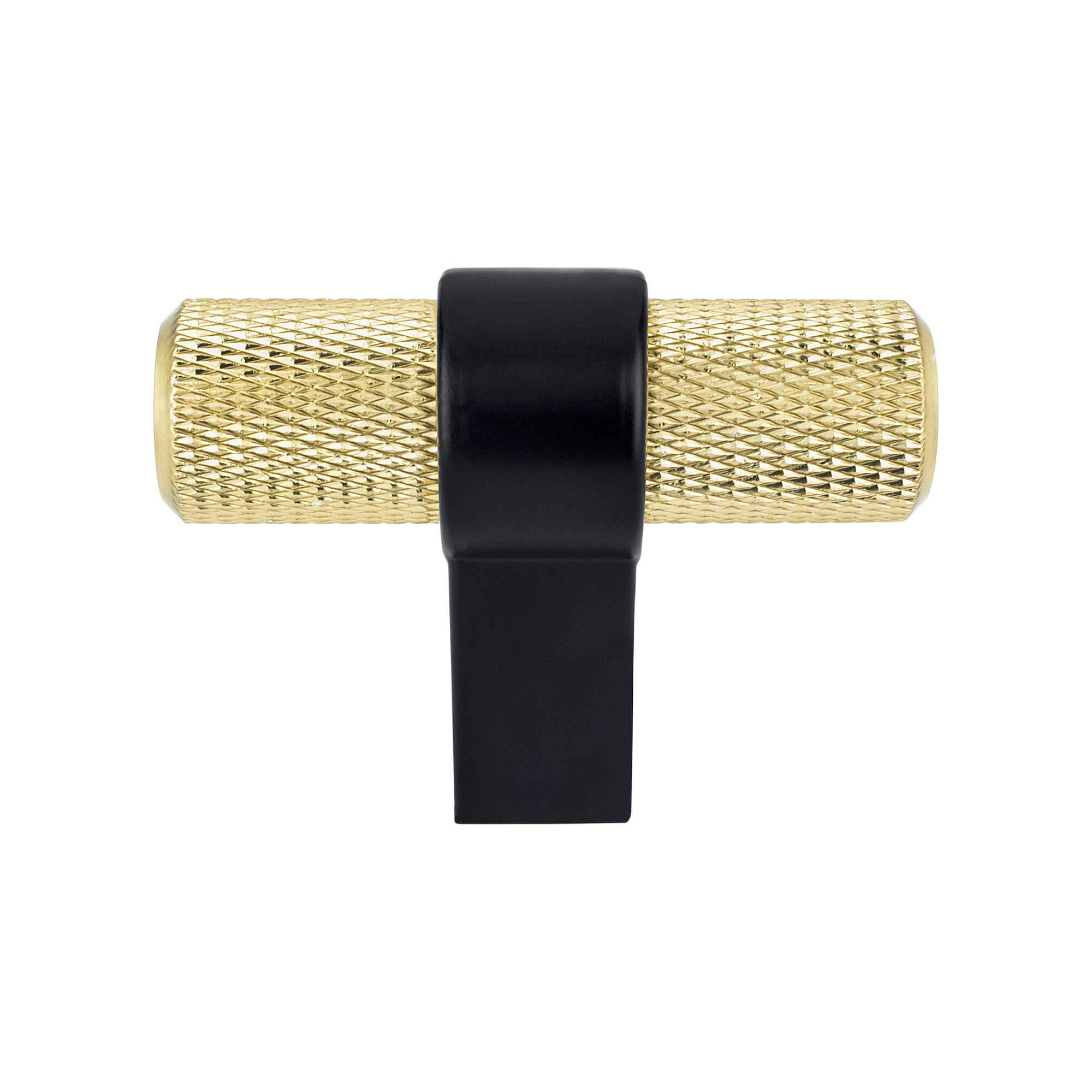 Berenson Radial Reign Knob in Modern Brushed Gold and Matte Black
